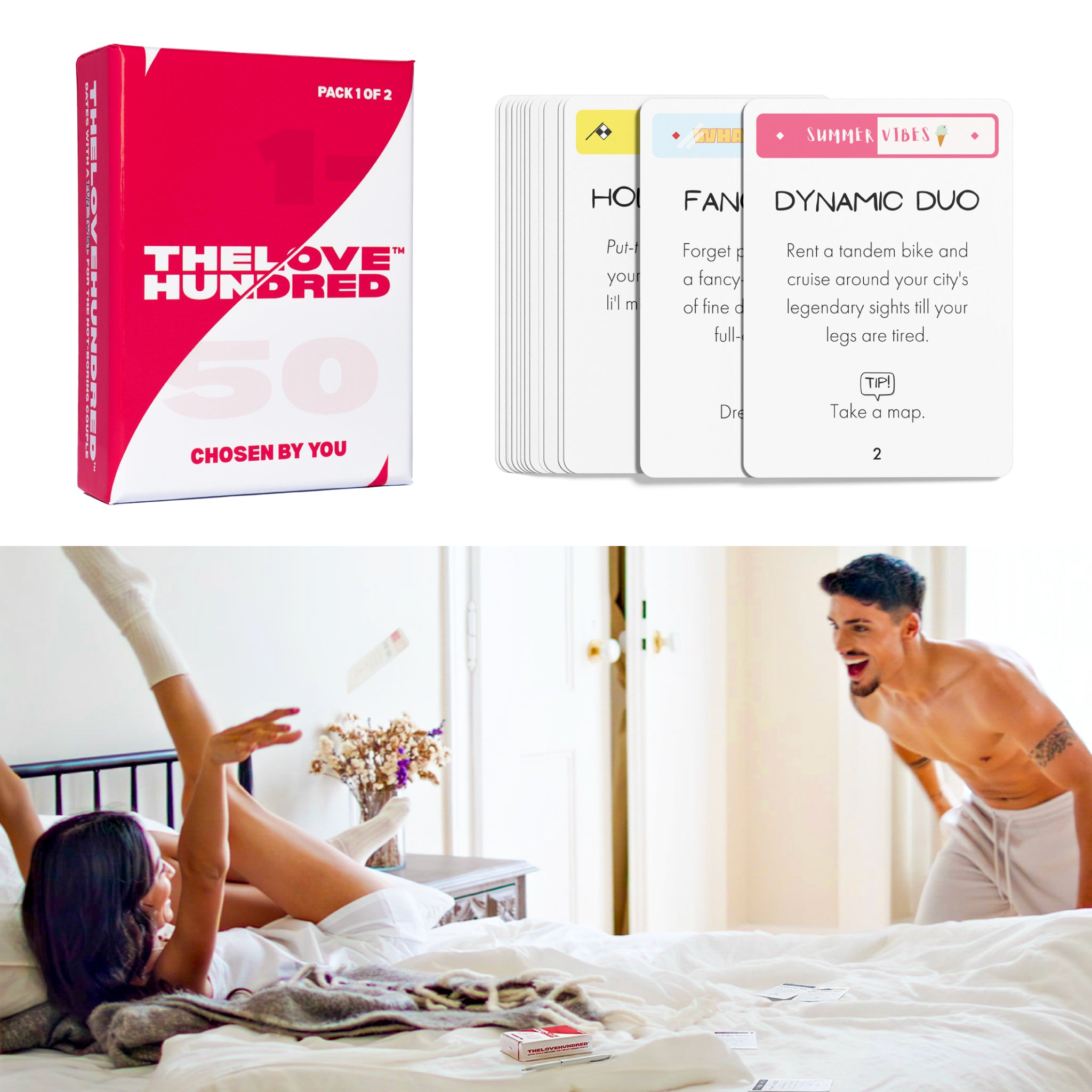 The Love Hundred Pack and date cards — what's included